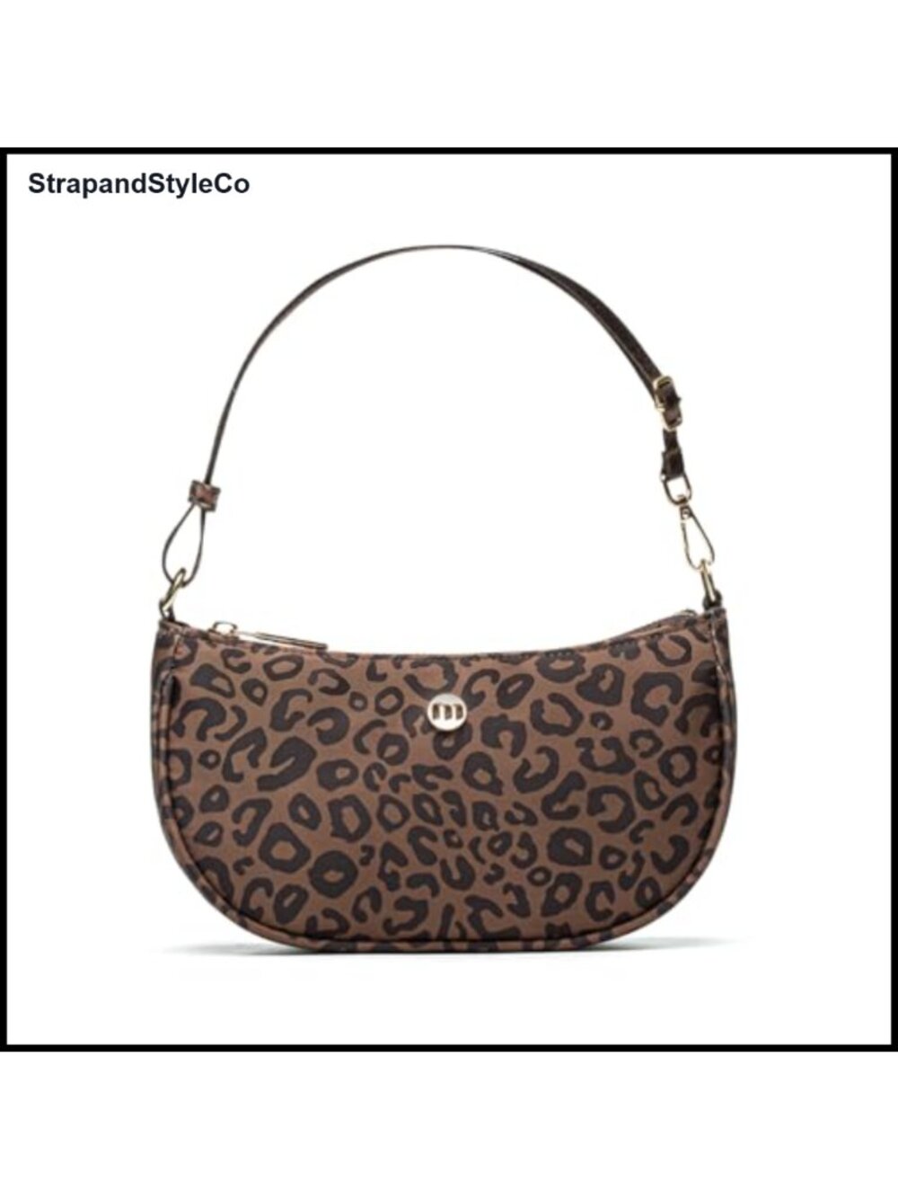Nylon Crescent Shoulder Bag Adjustable Strap Mini Clutch Purse 5 Pockets